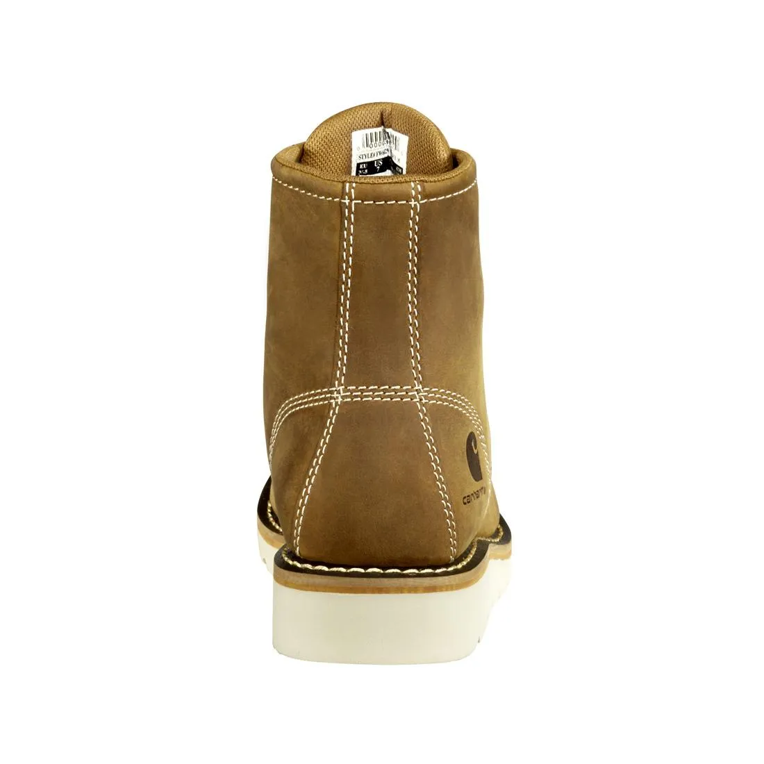 6" Women's Waterproof Moc Toe Wedge Soft Toe Boot Light Brown
