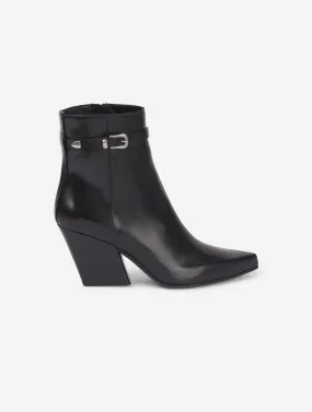 boots en cuir noir