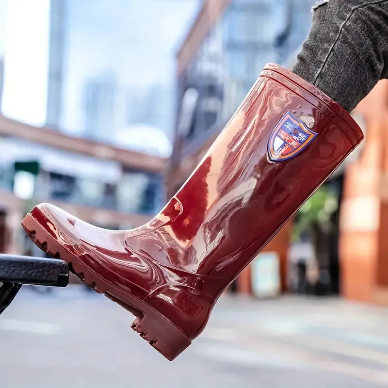 Boots Men's Solid & Camouflage Waterproof Rain Boots