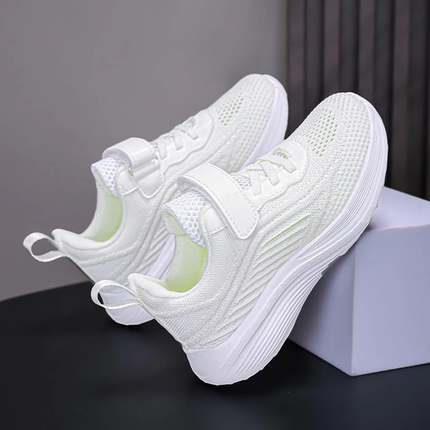 Boys Girls Fashion Sneakers Running Shoes for Little Big Kids Lightweight Breathable Anti-Slip Sports Footwear