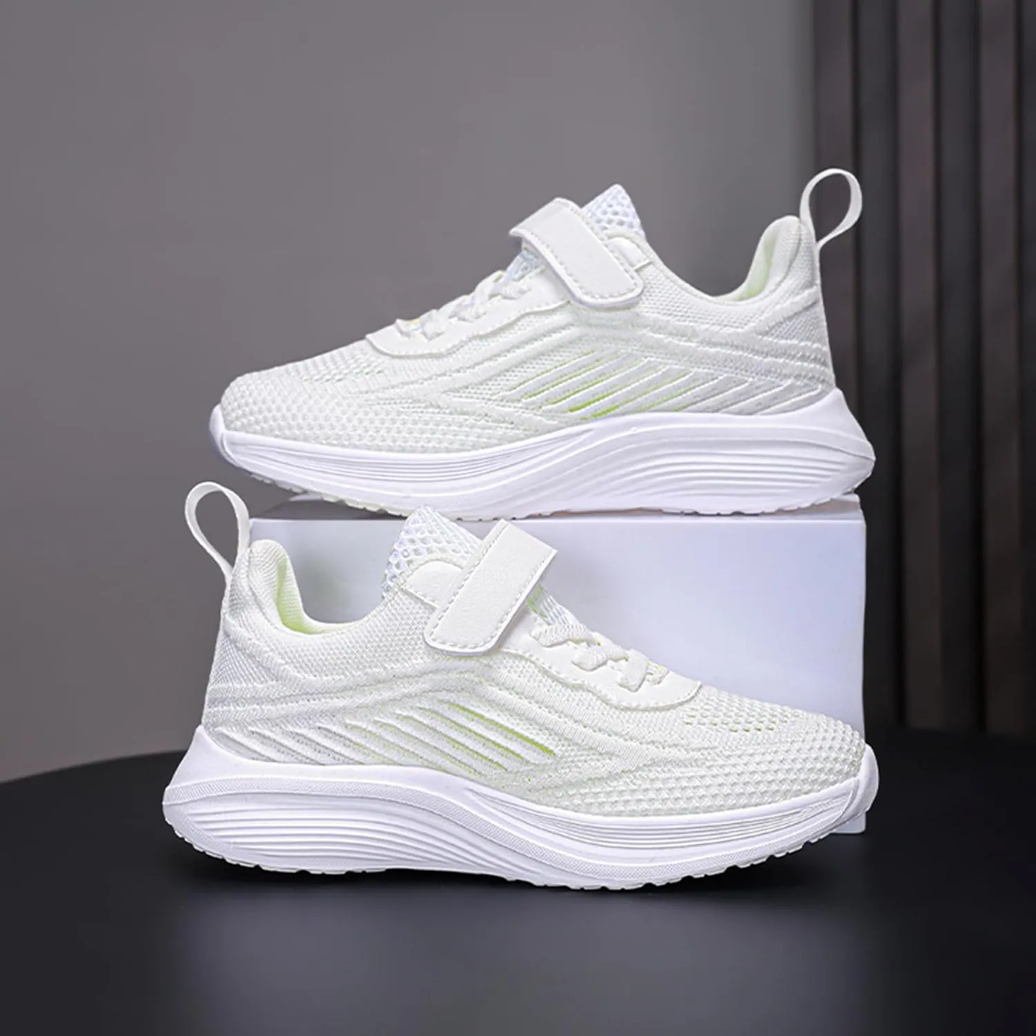 Boys Girls Fashion Sneakers Running Shoes for Little Big Kids Lightweight Breathable Anti-Slip Sports Footwear