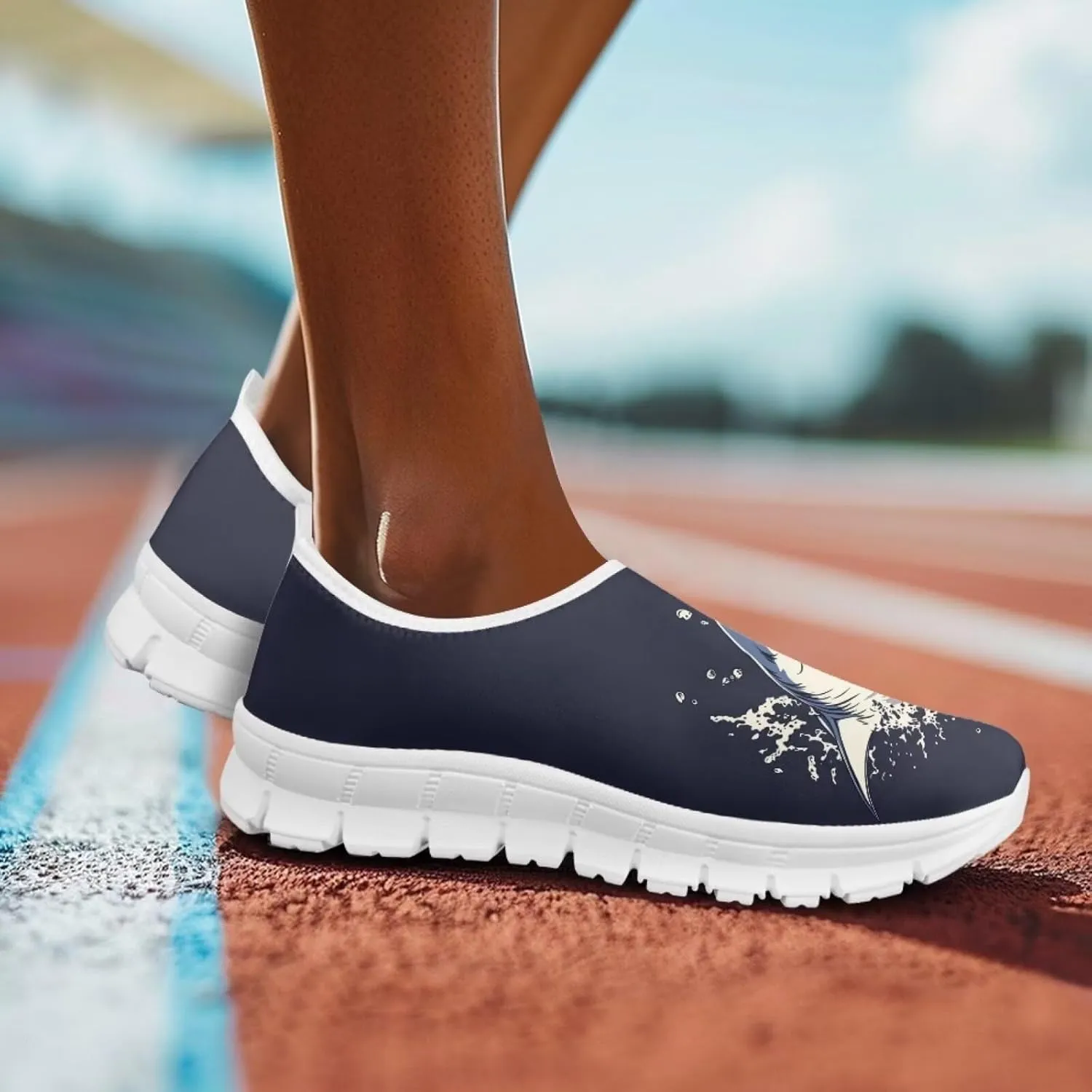 Coloranimal Flats for Women Walking Shoes Casual Flats Comfortable Travel Shoes Women's Road Runnning Shoes Casual Womens Footwear