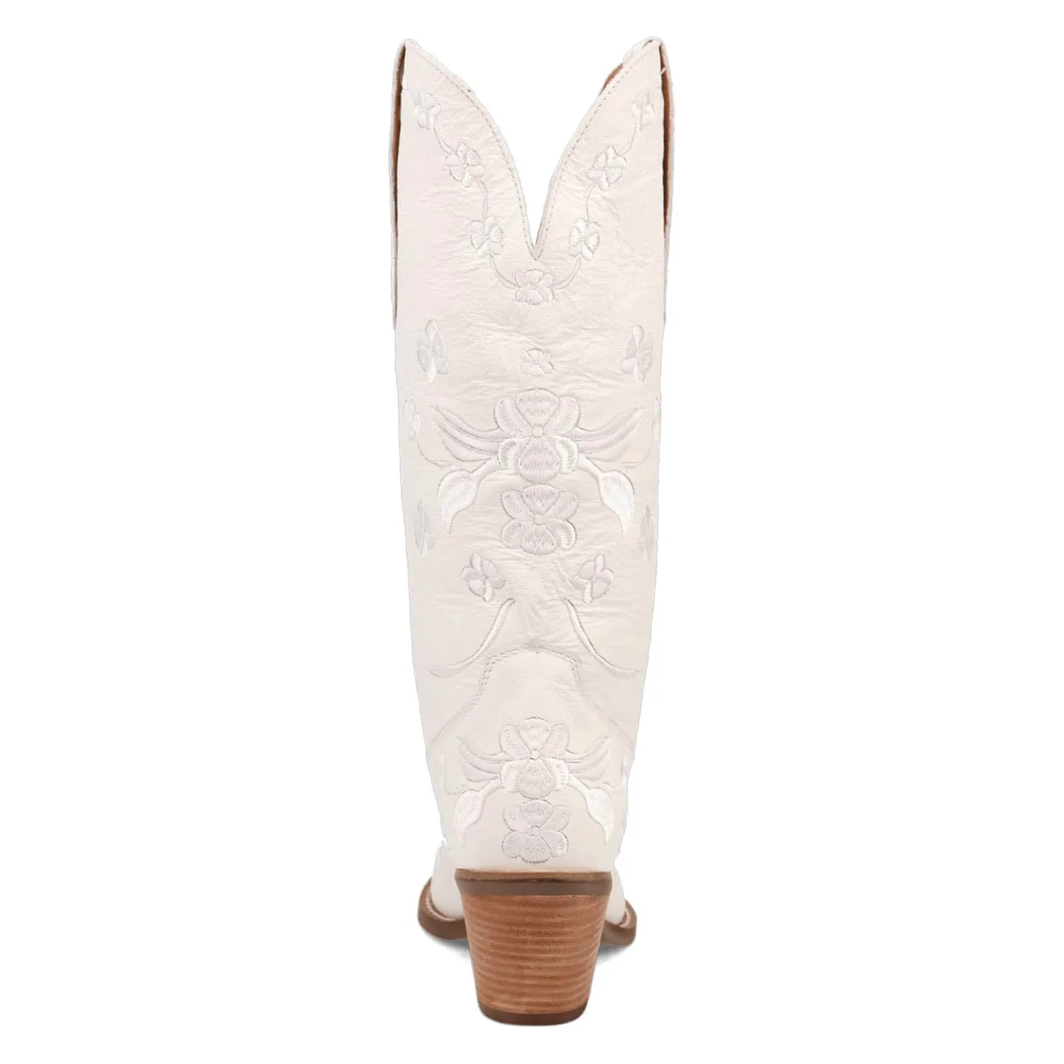 Dingo Womens Love Bug White Leather Cowboy Boots