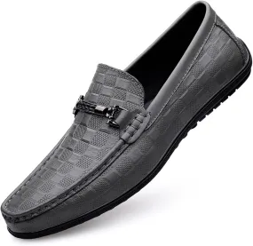 Dress Shoes for Men Men's Casual Leather Shoes Summer Breathable Slip-on Soft Leather Men's Lazy Loafers