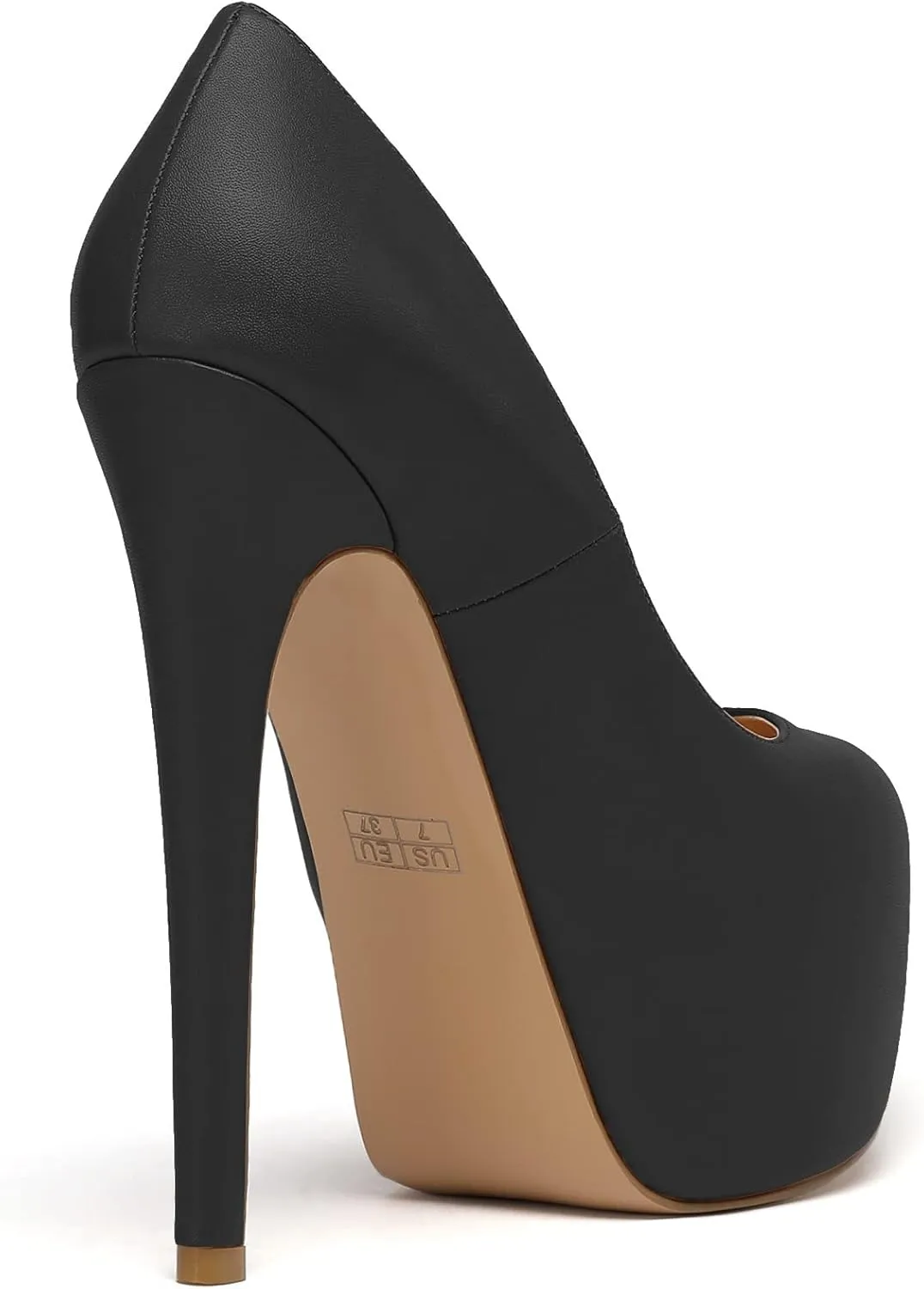 Eldof Womens High Heel Platform Pumps Round Toe Sky High Stilettoes 6" Party Dress Platform