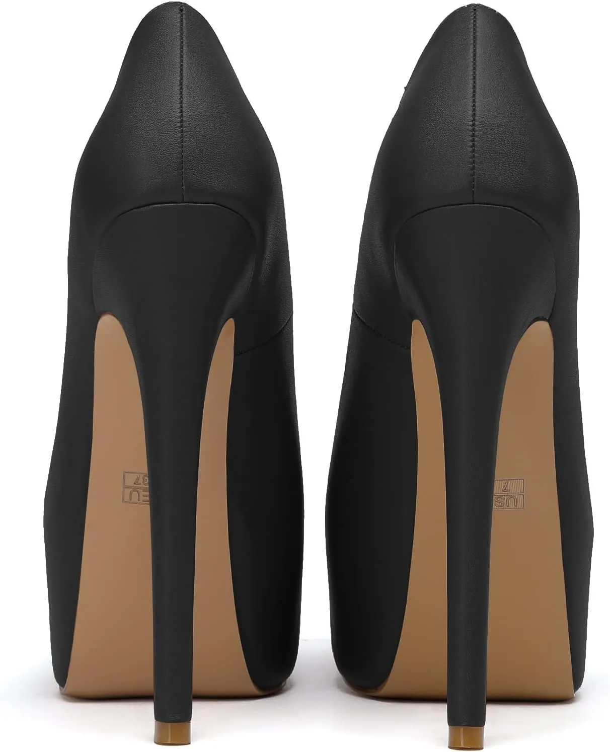 Eldof Womens High Heel Platform Pumps Round Toe Sky High Stilettoes 6" Party Dress Platform