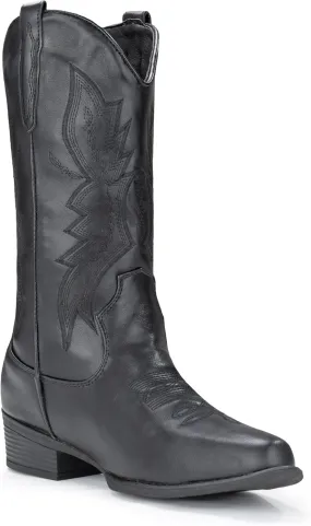 IUV Cowboy Boots For Women Western Boots Cowgirl Boots Pull On Pointy Toe Mid Calf Boots