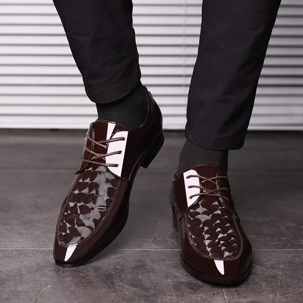 Men Male Shoes Shoe Lace Shoes Casual Leather Business Suit Comfortable Dress Men's Leather Shoes Shoes Men All Leather
