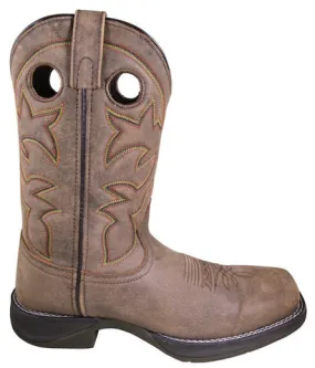 Men's Benton Brown Wide Square Toe Boot By Smoky Mountain Boots 4234