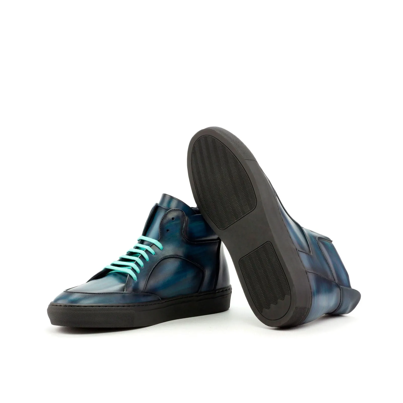 Men's High Top Multi Sneakers Patina Wide Plus Size 3622