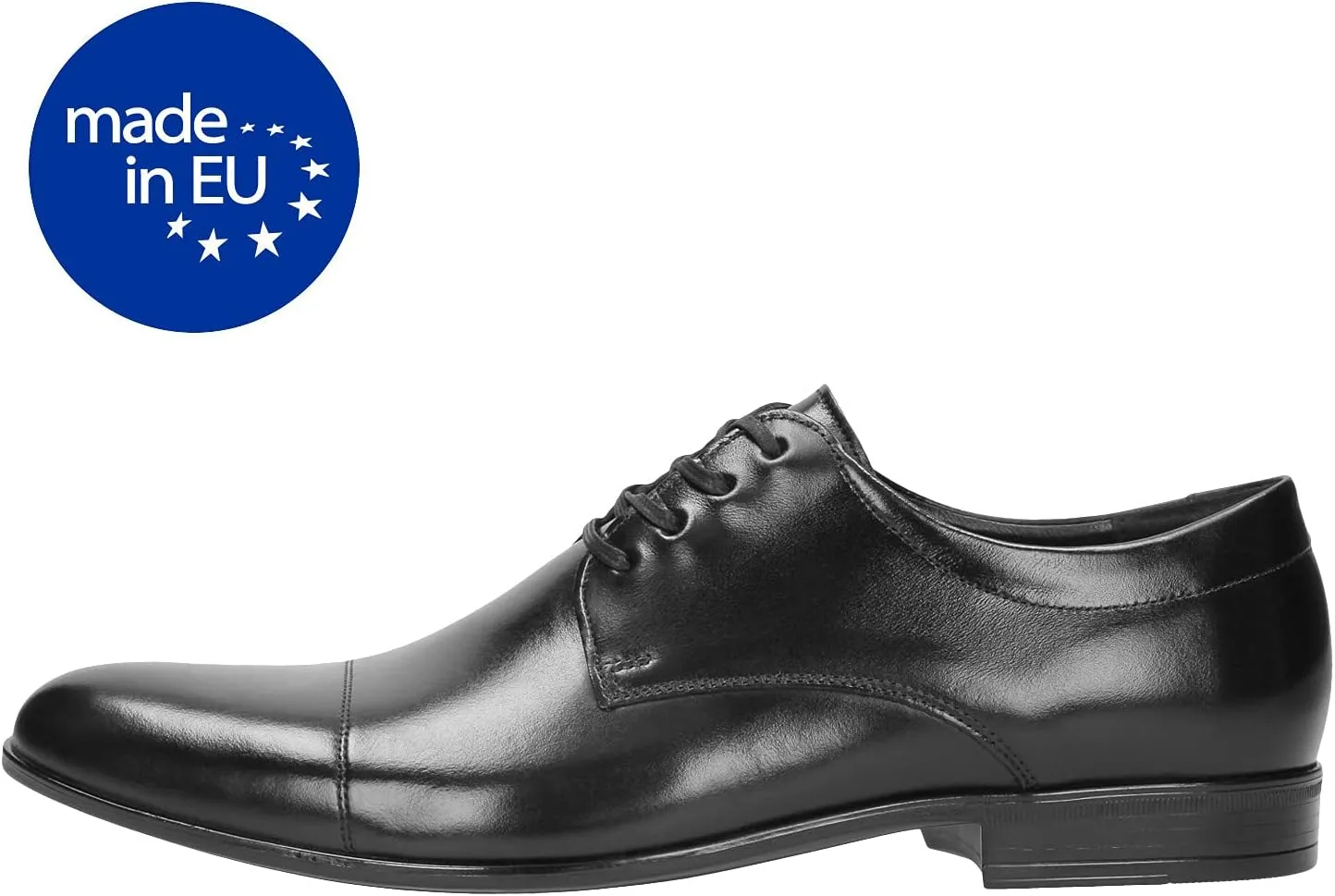 Men's Leather Shoes - Classic Lace-Up Business Smooth Leather Pointe Shoes All Season Shoes