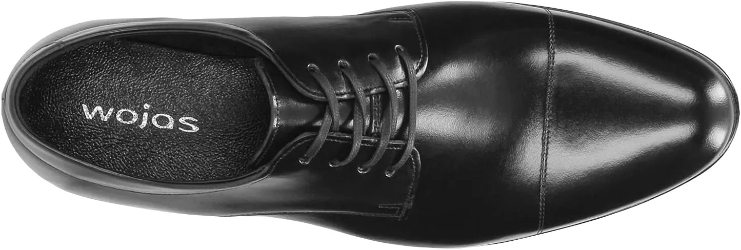 Men's Leather Shoes - Classic Lace-Up Business Smooth Leather Pointe Shoes All Season Shoes