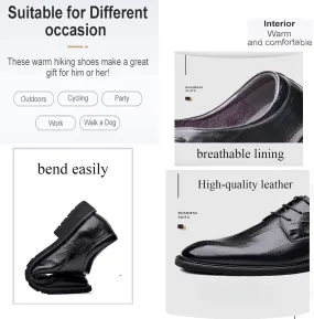 Men's Oxfords Dress Shoes,Leather Business Casual Pointed Toe Breathable Dress Shoes,Non-Slip Breathable Leather Shoes. (Black,7)