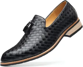 Men's Slip-On Leather New Oxford Shoes Men's Leather Loafers Dress Shoes,Classic Comfort Oxford Soft Sole Business Casual Formal
