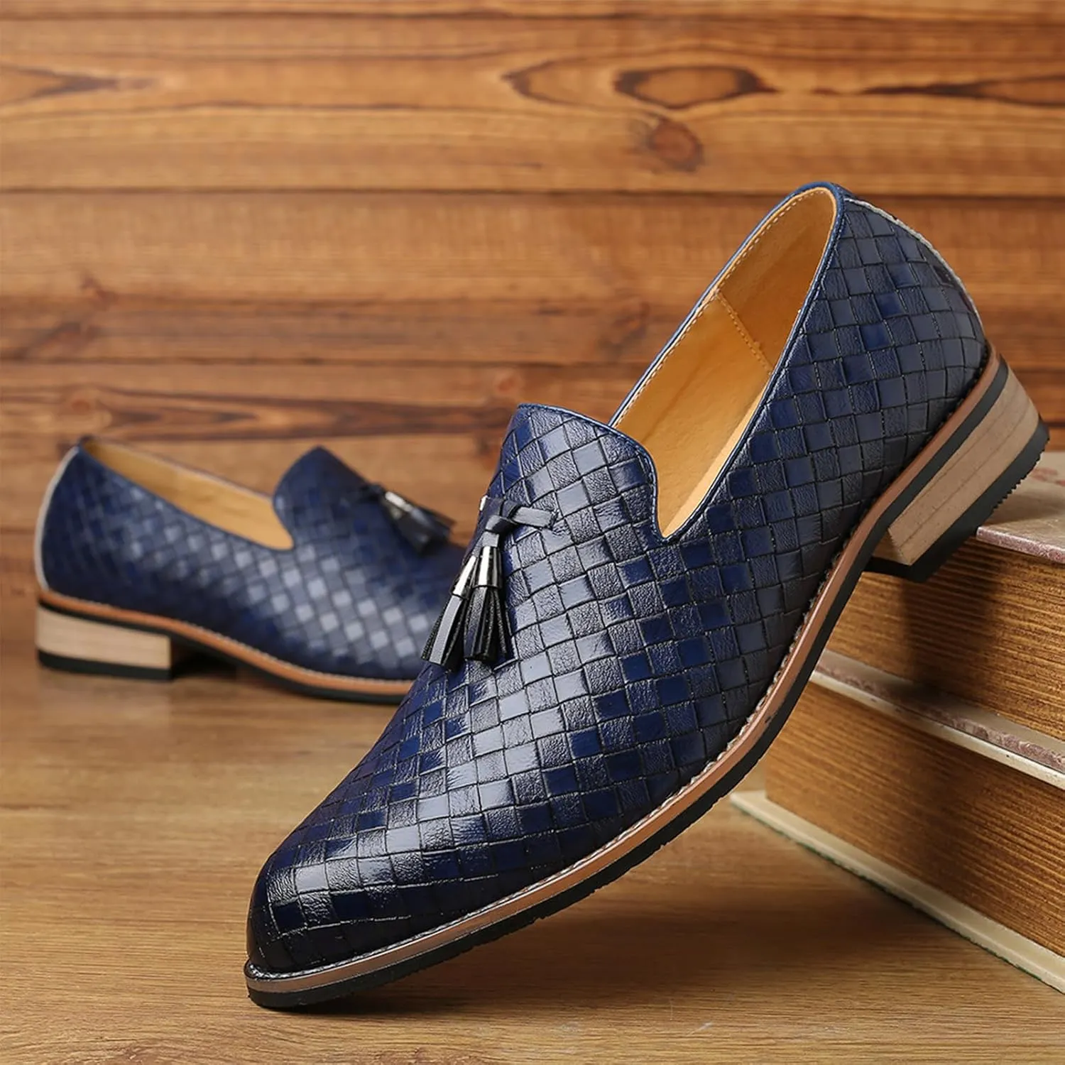 Men's Slip-On Leather New Oxford Shoes Men's Leather Loafers Dress Shoes,Classic Comfort Oxford Soft Sole Business Casual Formal