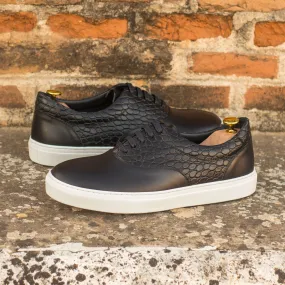 Men's Top Sider Leather Sneakers Wide Plus Size Black 4526