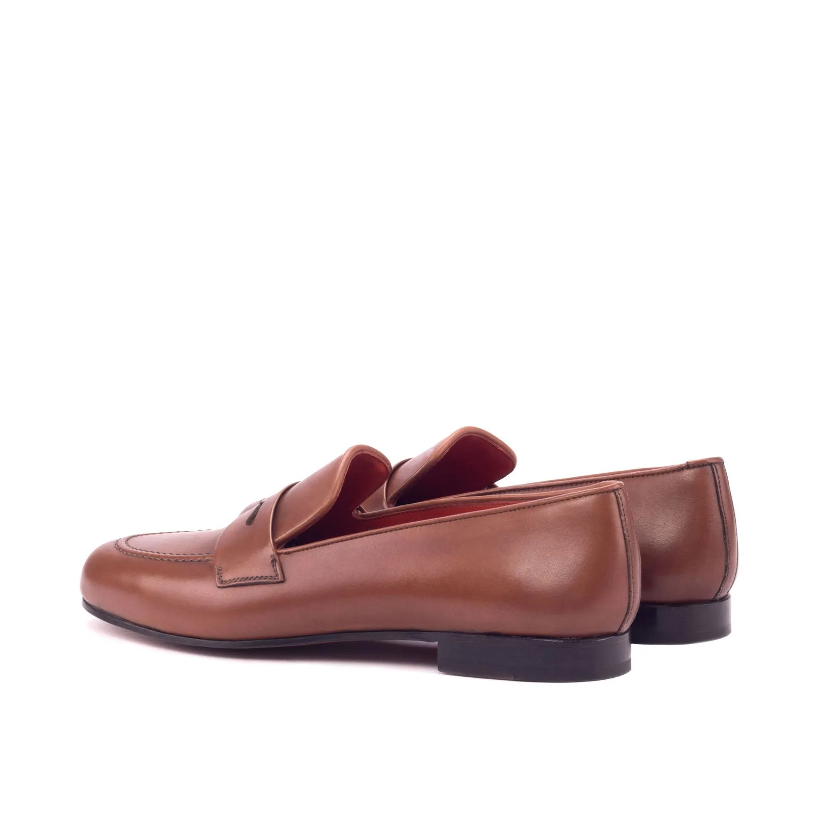 Men's Wellington Leather Slippers Wide Plus Size Brown 3205