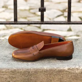 Men's Wellington Leather Slippers Wide Plus Size Brown 3205