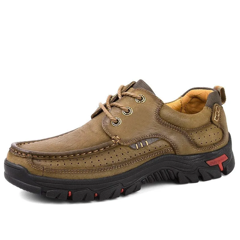 MIXIDELAI Genuine Leather Men Shoes England Trend Male Footwear Set Foot Men's Casual Outdoors Man Flats Work Shoes Large Size48