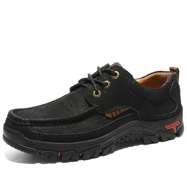 MIXIDELAI Genuine Leather Men Shoes England Trend Male Footwear Set Foot Men's Casual Outdoors Man Flats Work Shoes Large Size48