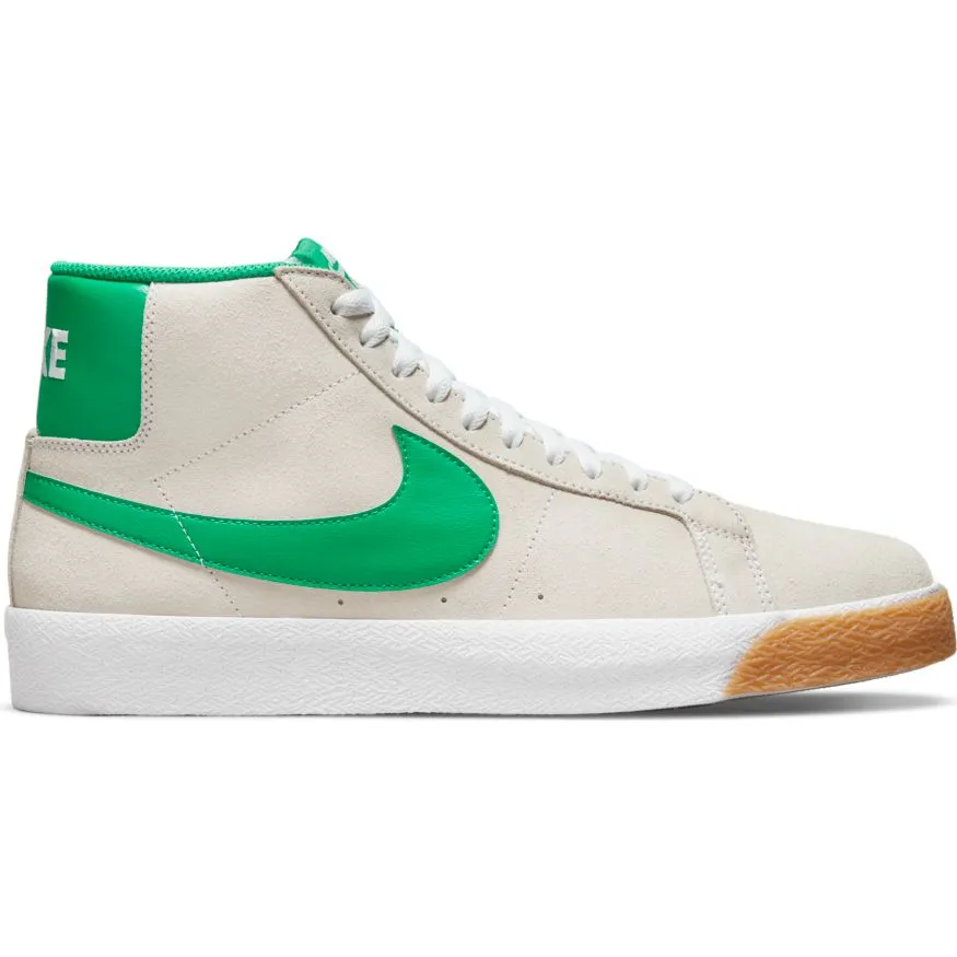 Nike SB Blazer Mid Skate Shoe - White/Lucky Green-White-Coconut Milk