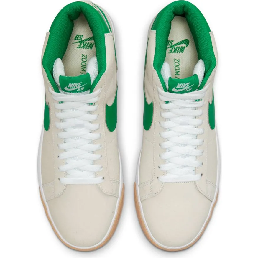 Nike SB Blazer Mid Skate Shoe - White/Lucky Green-White-Coconut Milk