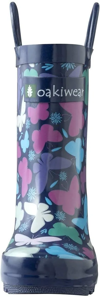 OAKI Toddler Rain Boots - Perfect Kids Rain Boots for Any Weather - Durable Rubber Baby Rain Boots Keep Little Feet Dry, Lightweight Waterproof with Easy-on Handle