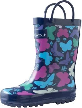 OAKI Toddler Rain Boots - Perfect Kids Rain Boots for Any Weather - Durable Rubber Baby Rain Boots Keep Little Feet Dry, Lightweight Waterproof with Easy-on Handle