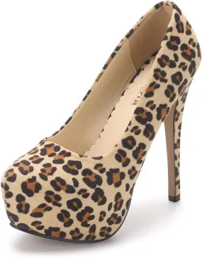 OCHENTA Women's Platform Slip On High Heels Dress Pumps OCHENTA Women's Platform Slip On High Heels Dress Pumps