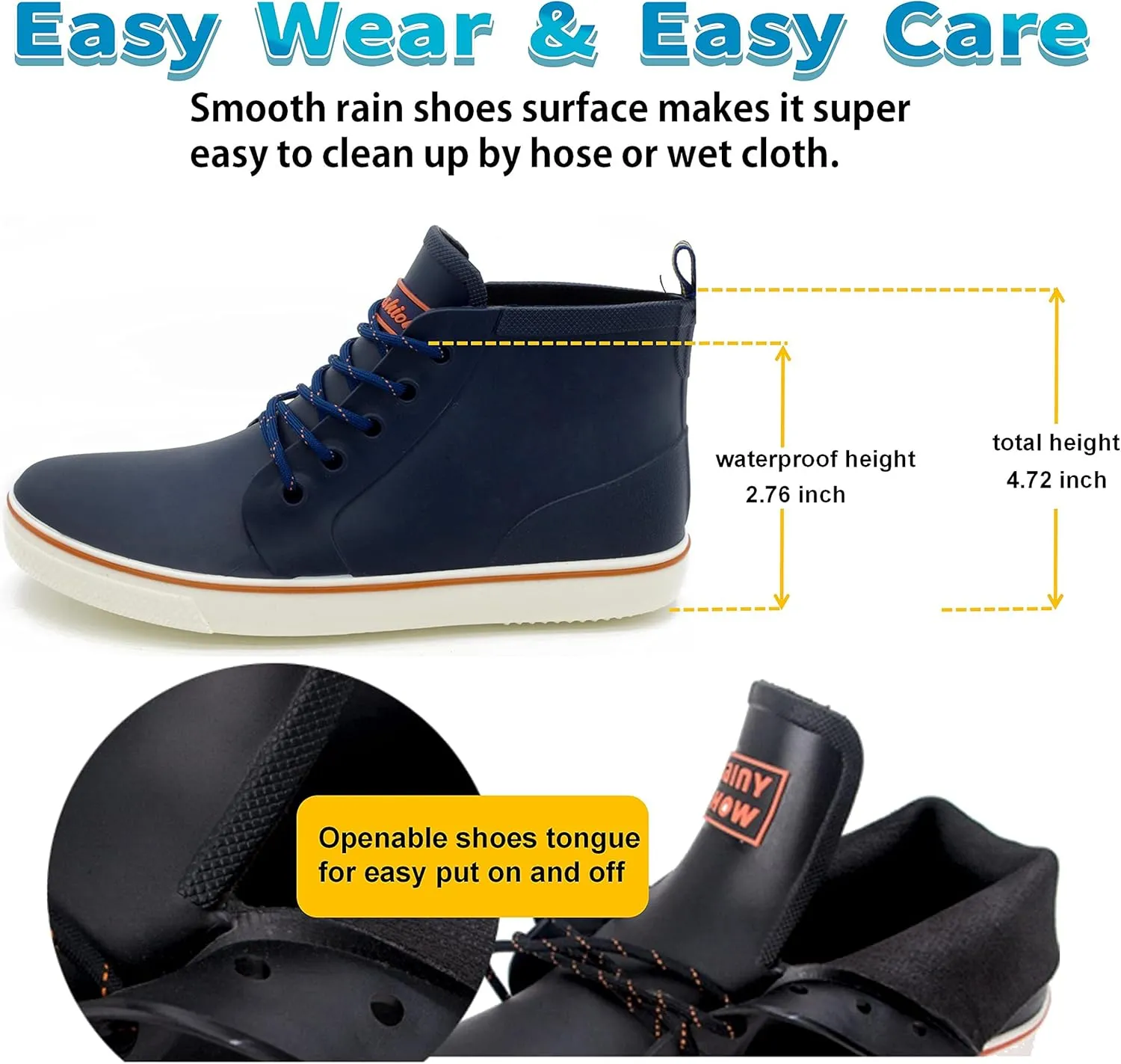 Qiucdzi Rain Boots for Women