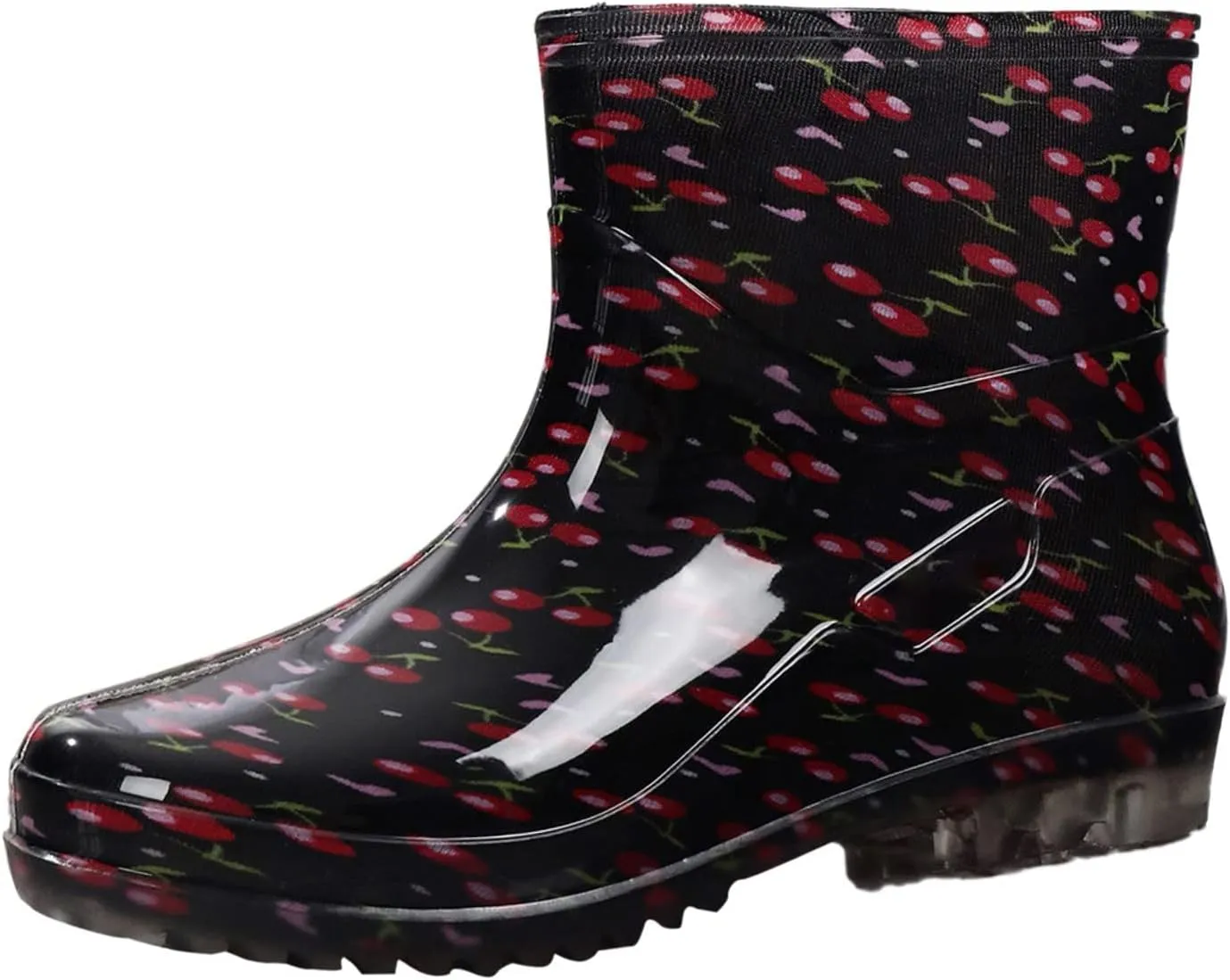 Rain Boots Women Women's Mid Calf Rain Boots Printed Waterproof Rubber Boots Short Garden Shoes Cute Ankle Booties