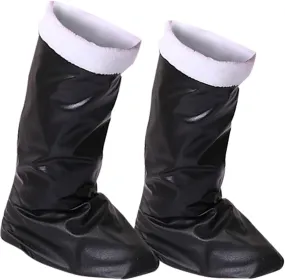 Sheep Boots Kids Leather Fleece Lined Children's Boots Santa Costume Show Christmas Shoes Long High Boots Non Slip Shoes