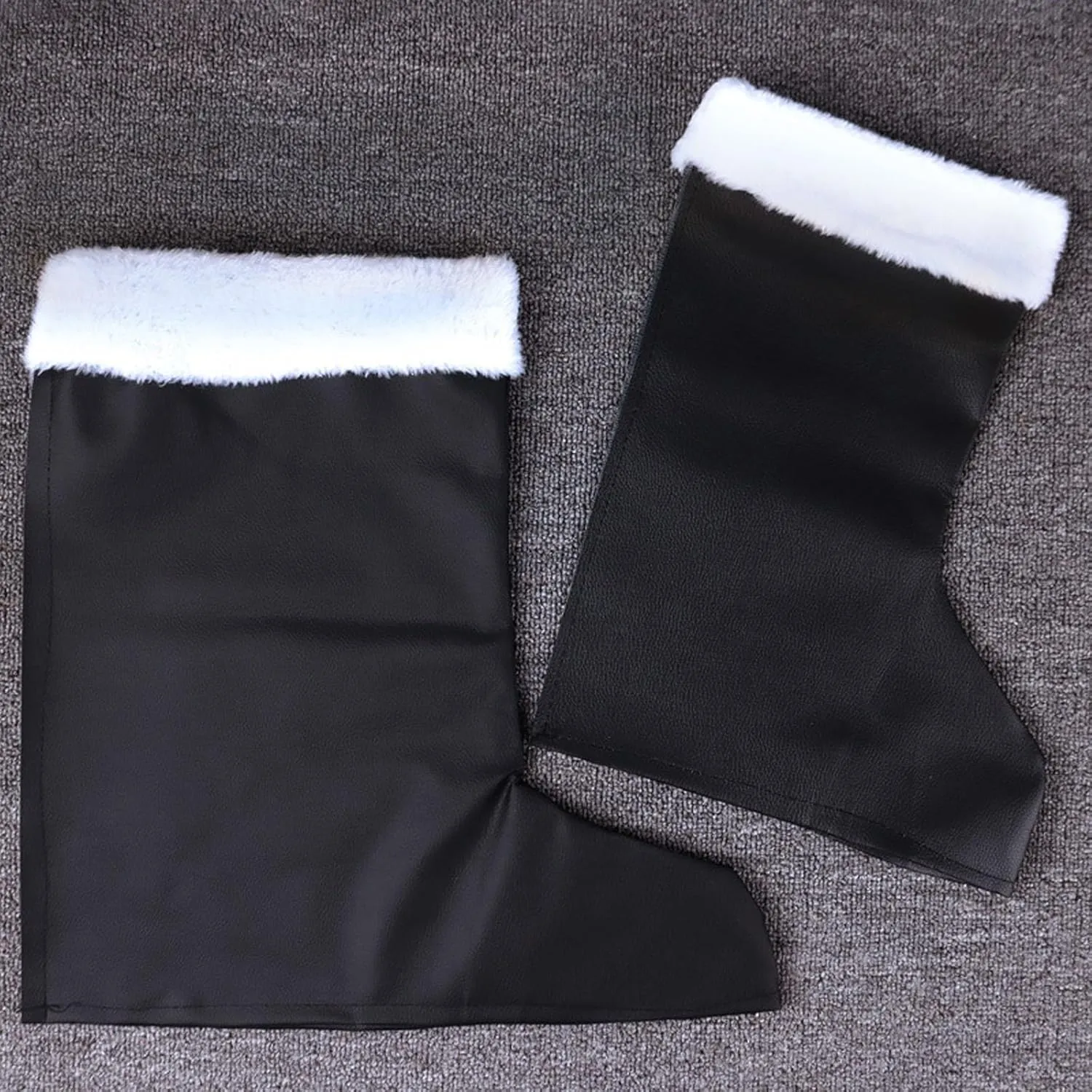 Sheep Boots Kids Leather Fleece Lined Children's Boots Santa Costume Show Christmas Shoes Long High Boots Non Slip Shoes