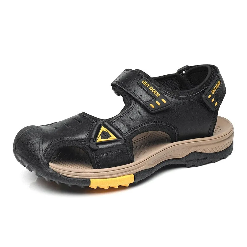 Summer Men Genuine Leather Sandals