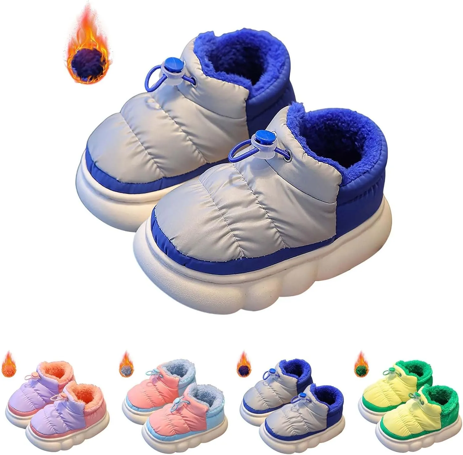 Toddler Insulated Snow Ankle Boots Children's Cozy Winter Shoes Boots for Girls Boys Warm Non Slip Outdoor