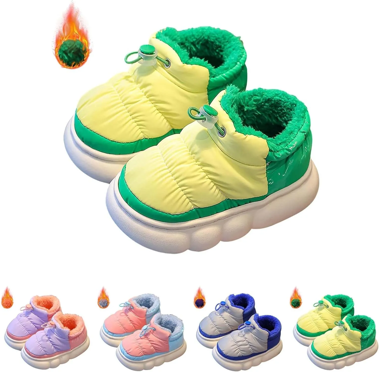 Toddler Insulated Snow Ankle Boots Children's Cozy Winter Shoes Boots for Girls Boys Warm Non Slip Outdoor