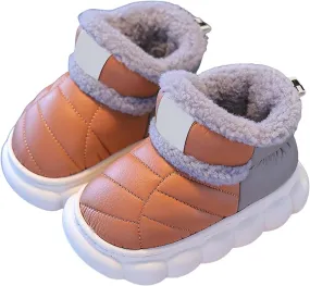 Toddler Snow Ankle Boots for Girls Cozy Plush Lined Boots Newborn Infant Soft Cozy Shoes Warm Non Slip Shoes