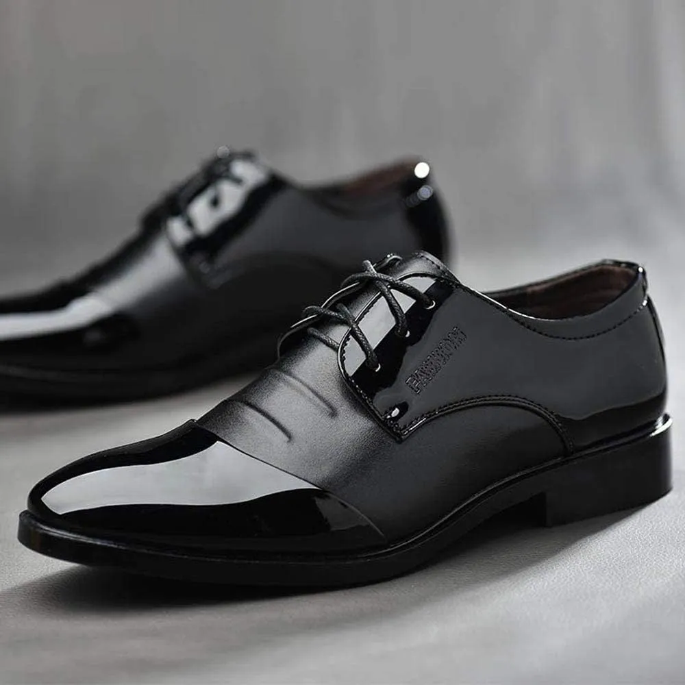 Toe Male Men Suit Pointed Leather Casual Shoes Business Shoes Shoes Fashion Men's Leather Shoes Women Boots (Black, 8)