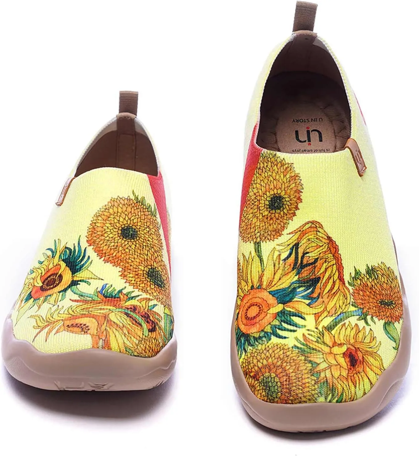 UIN Women's Slip-On Shoes Comfortable Breathable Knit Casual Footwear Stylish Travel-Friendly Loafers