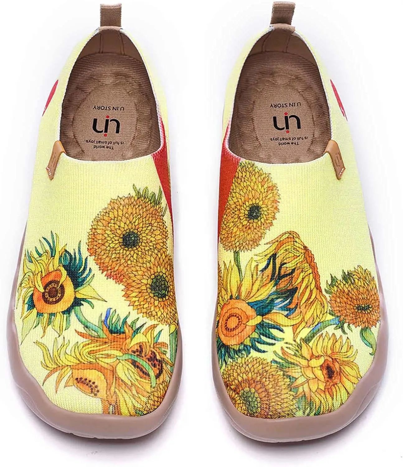 UIN Women's Slip-On Shoes Comfortable Breathable Knit Casual Footwear Stylish Travel-Friendly Loafers