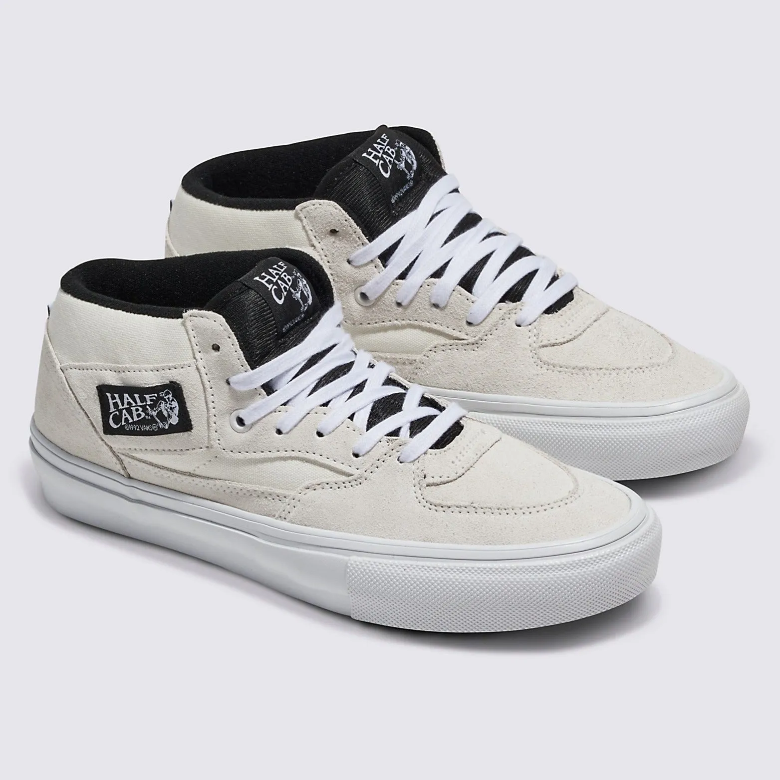 Vans Skate Half Cab Skateboard Shoe - White/Black