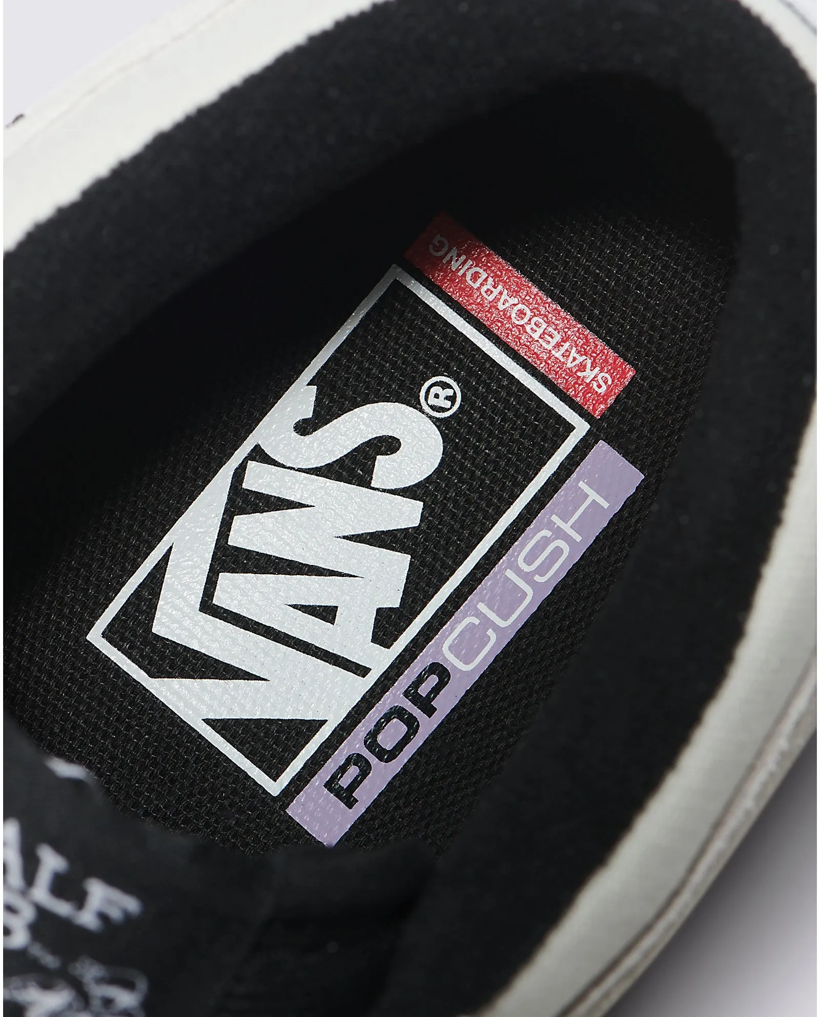 Vans Skate Half Cab Skateboard Shoe - White/Black
