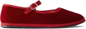 Velvet Ballet Flats for Women Cute Suede Round Toe Slip On Mary Jane Flats Casual Comfortable Ballerina Shoes