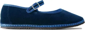 Velvet Ballet Flats for Women Cute Suede Round Toe Slip On Mary Jane Flats Casual Comfortable Ballerina Shoes