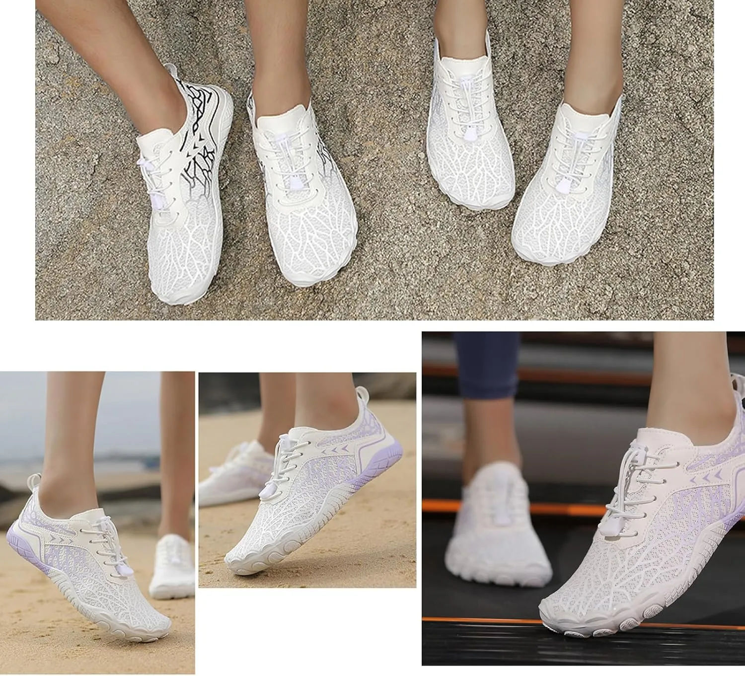 Women Men Water Shoes Hike Barefoot Grounded Footwear Slip on Walking Sneakers Outdoor Indoor for Beach Sports