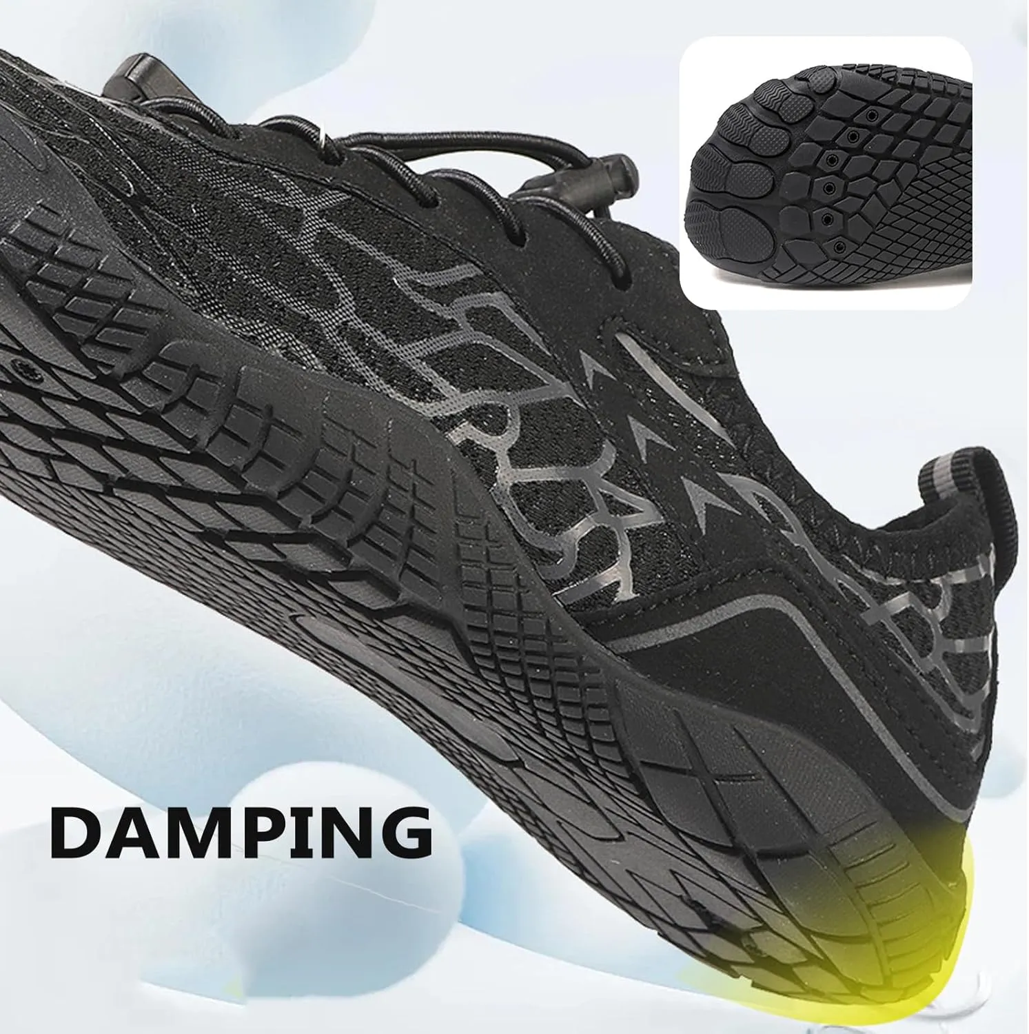 Women Men Water Shoes Hike Barefoot Grounded Footwear Slip on Walking Sneakers Outdoor Indoor for Beach Sports