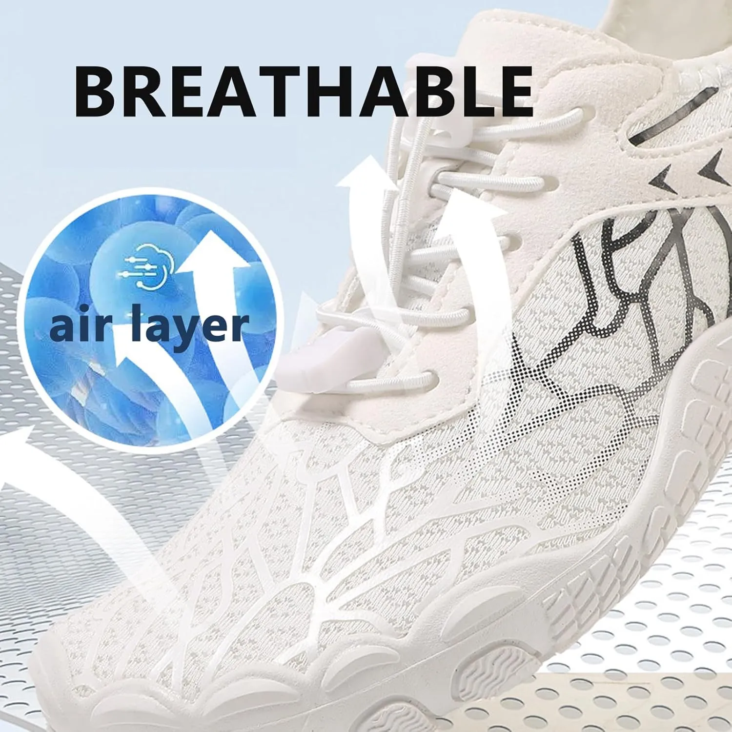 Women Men Water Shoes Hike Barefoot Grounded Footwear Slip on Walking Sneakers Outdoor Indoor for Beach Sports