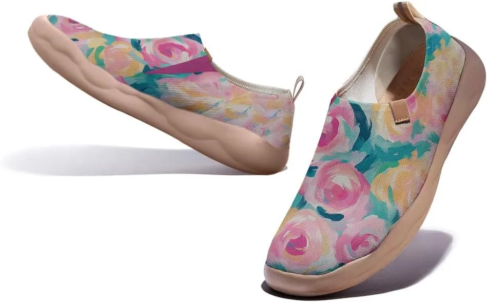 Women's Art Illustration Slip-on Shoes Colourful Casual Loafers Lightweight Comfortable Travel Footwear