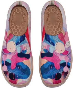 Women's Art Illustration Slip-on Shoes Colourful Casual Loafers Lightweight Comfortable Travel Footwear