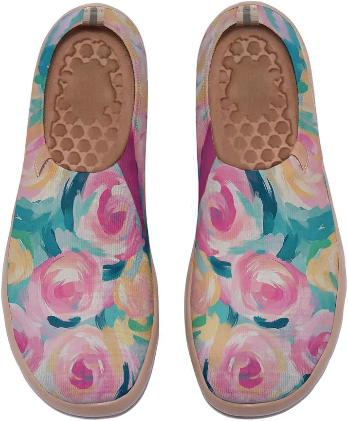 Women's Art Illustration Slip-on Shoes Colourful Casual Loafers Lightweight Comfortable Travel Footwear